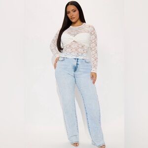 Twist Sheer Lace Top